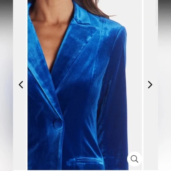 NWT Aidan Mattox Tuxedo Velvet Dress - size 0 - Picture 3 of 9